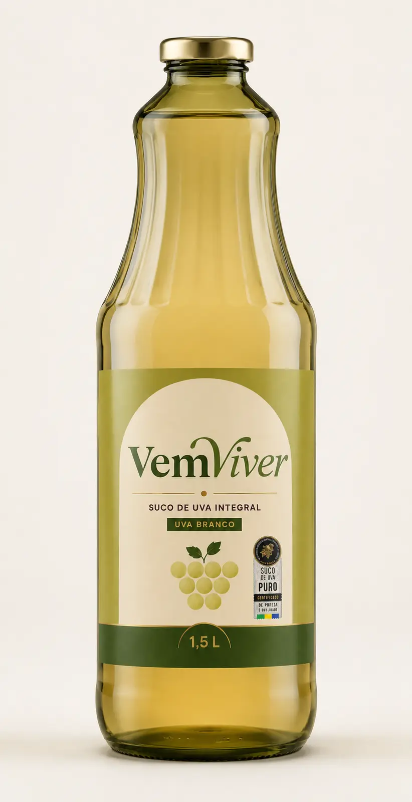 Uva Branco Vem Viver, embalagem conceitual de 1,5 litro