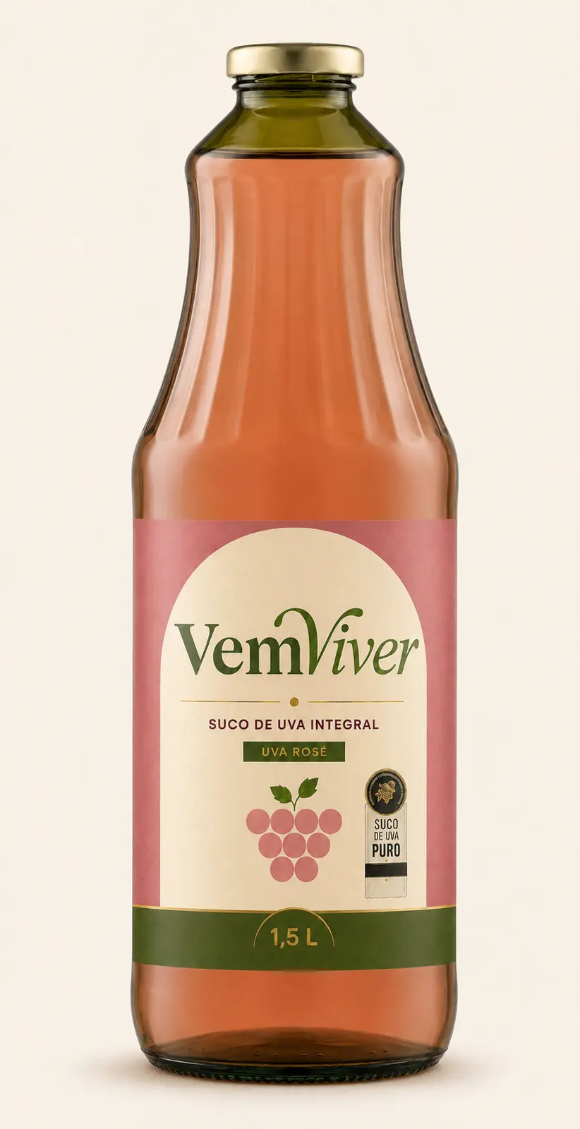 Uva Rosé Vem Viver, embalagem conceitual de 1,5 litro