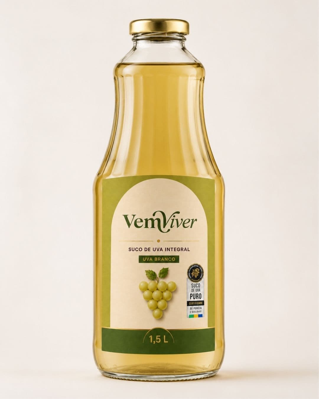 Uva Branco Vem Viver, mockup atual de 1,5 litro