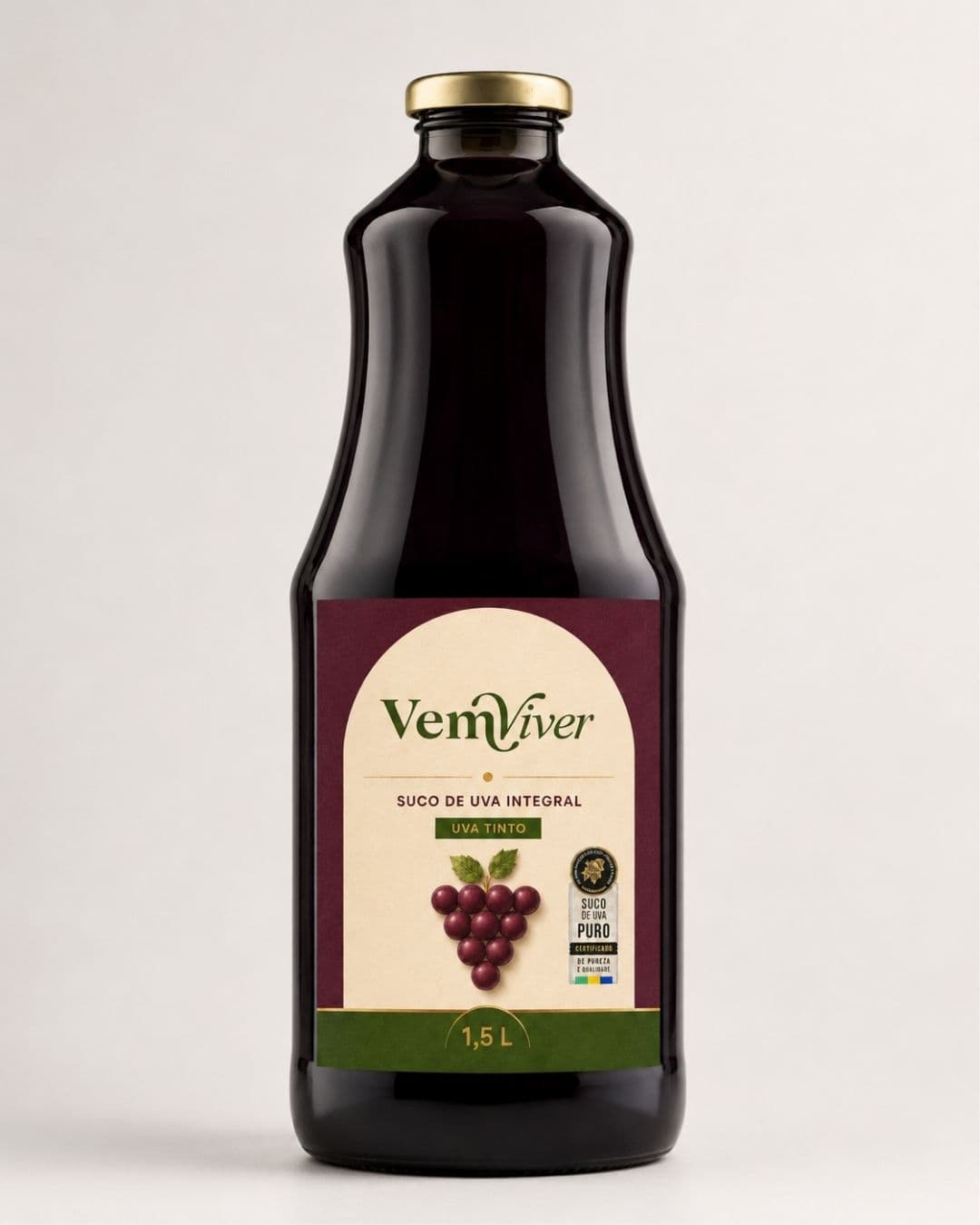 Uva Tinto Vem Viver, mockup atual de 1,5 litro